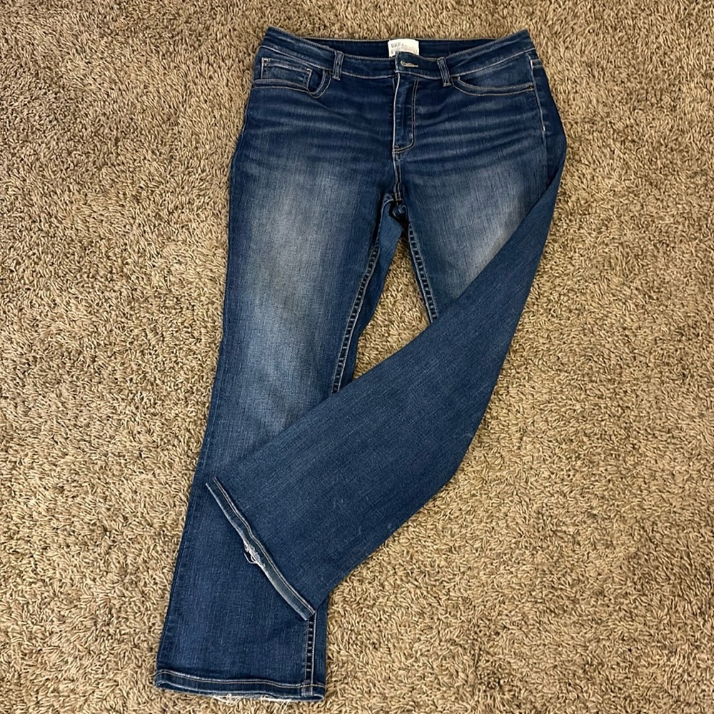 BKE Women's Boot Cut Jeans - Dark Blue